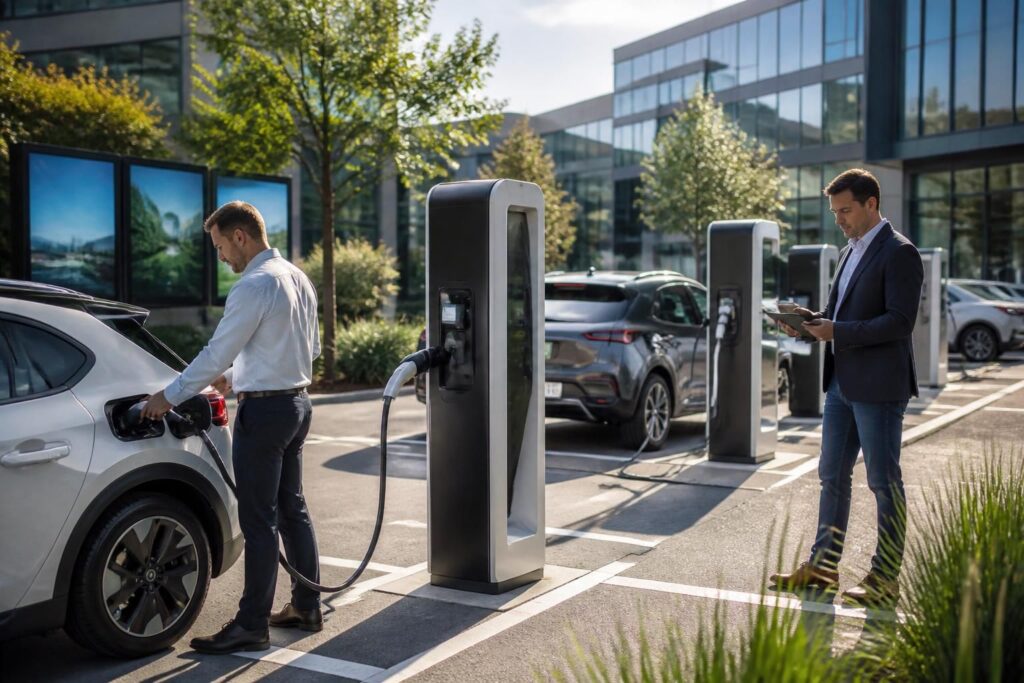 découvrez comment installer des bornes de recharge pour véhicules électriques en entreprise, les aides disponibles et les bonnes pratiques d'usage pour optimiser votre transition énergétique.