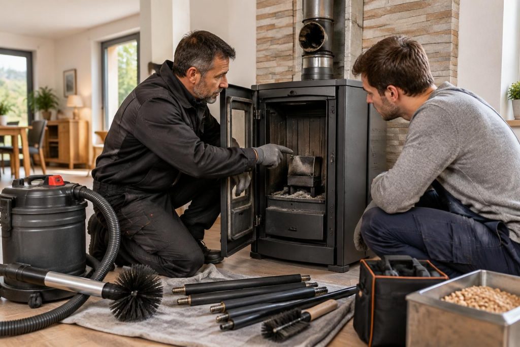 maîtrisez l’entretien des poêles à granulés : apprenez les techniques de ramonage et de maintenance pour garantir sécurité, performance et durabilité.