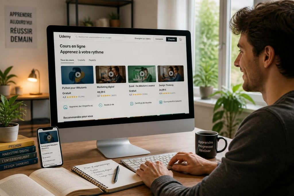 découvrez sur udemy une large sélection de formations en ligne gratuites et payantes pour tous les niveaux. apprenez à votre rythme avec des cours variés et accessibles.